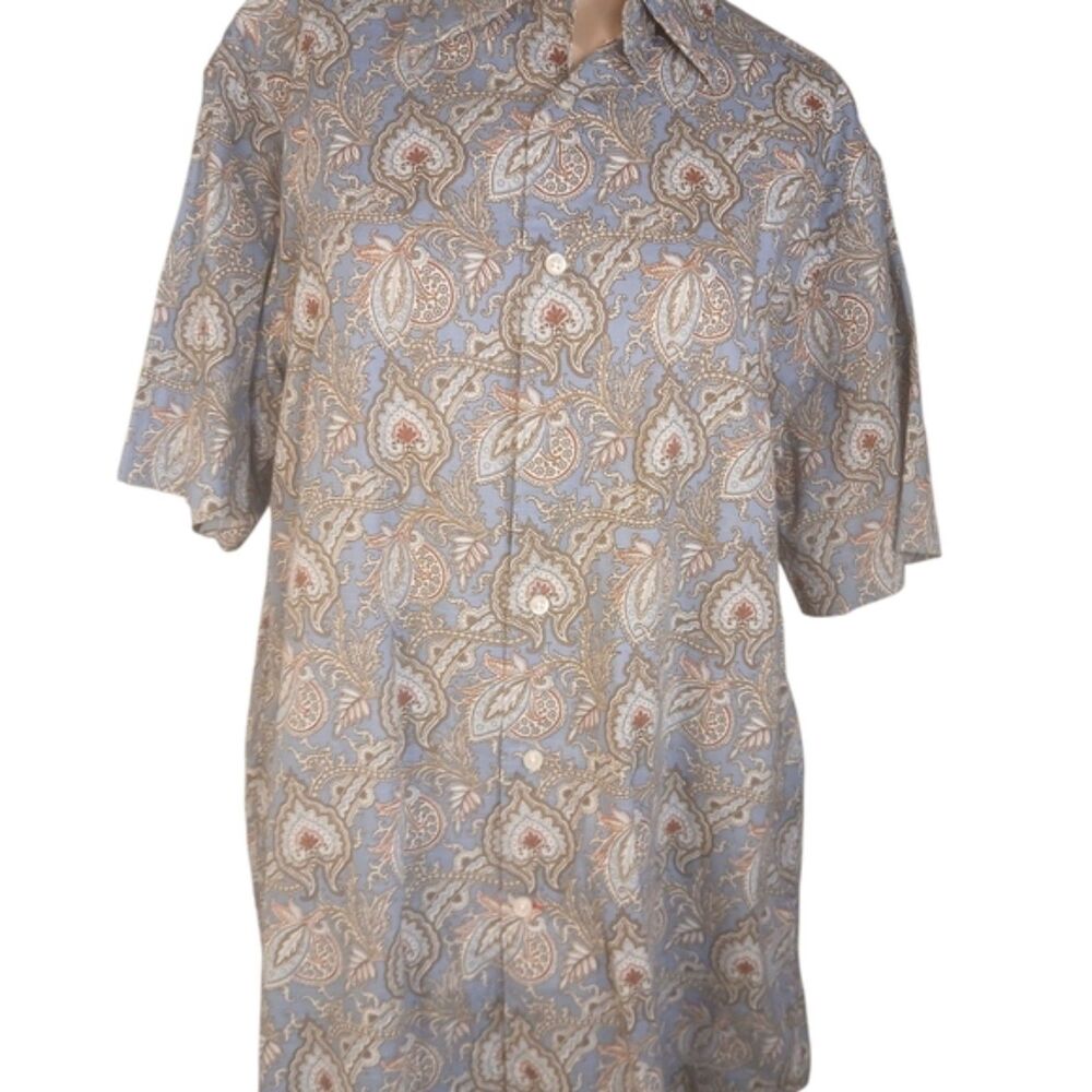 Cremieux Classics Blue Paisley Print Shirt